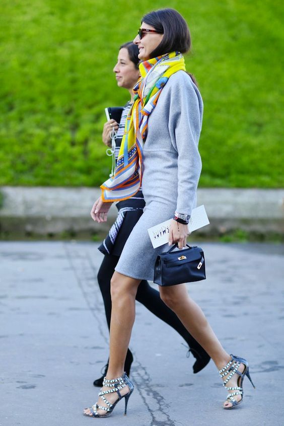 celebrities wearing hermes scarf