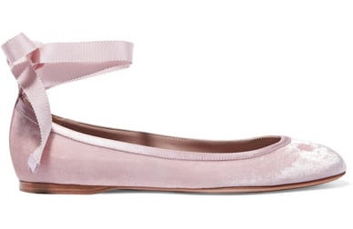the fashion magpie aerin lace up flats pink