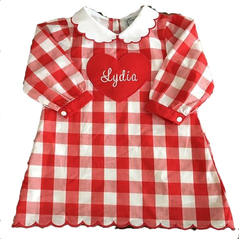 the fashion magpie infant gingham dress monogrammed