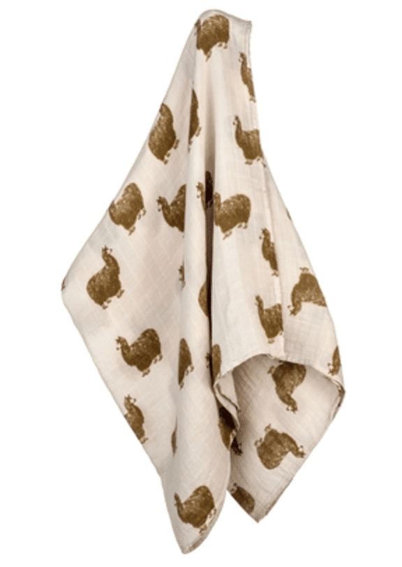 the fashion magpie spearmint love baby swaddle llama