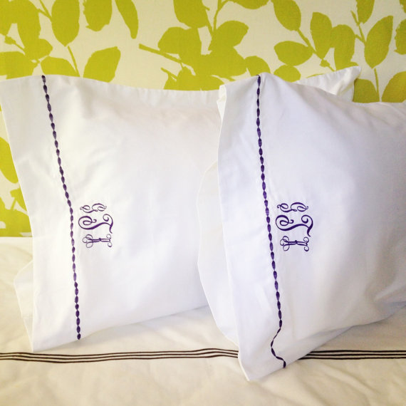 the fashion magpie monogram pillow