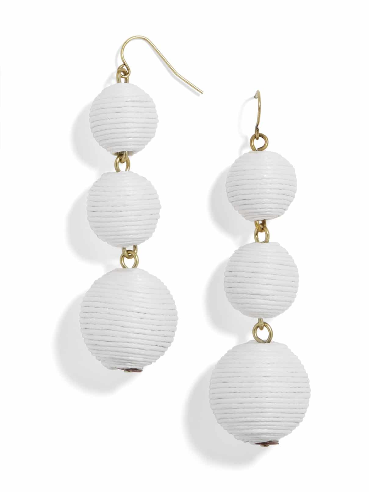 The Fashion Magpie Bauble Bar Crispin Earrings White