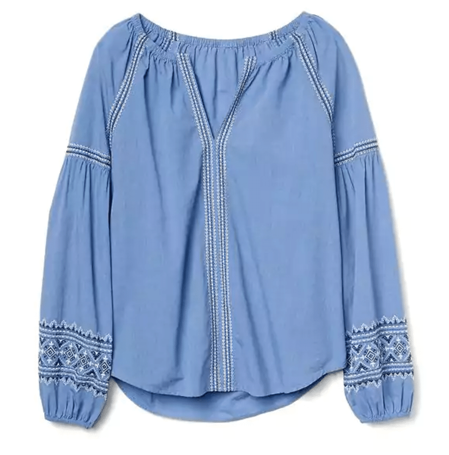 The Fashion Magpie Gap Embroidered Peasant Top