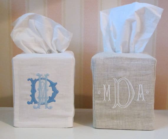 The Fashion Magpie Monogrammed Tissue Cover