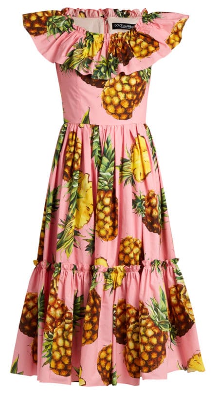 The Fashion Magpie Dolce and Gabbana Pineapple Print Dres