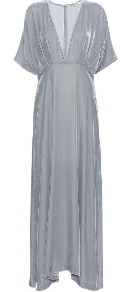 The Fashion Magpie Ganni Velvet Gray Dress