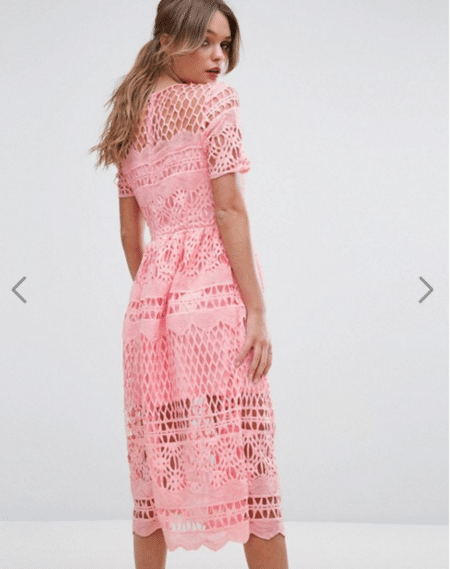 The Fashion Magpie Crochet Pink Dress ASOS 2