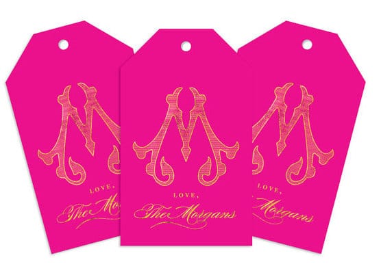 The Fashion Magpie Gift Tags Monogram Pink