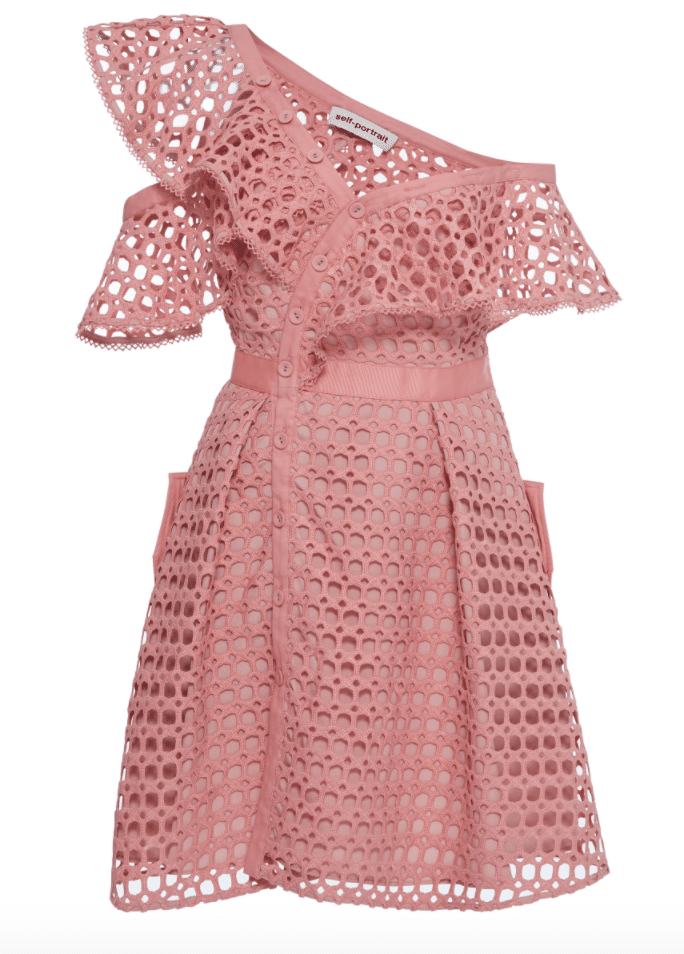 The Fashion Magpie Self Portrait Asymmetric Pink Dress