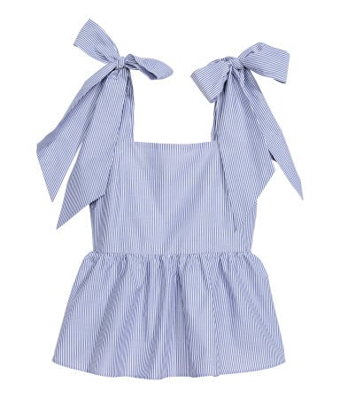 The Fashion Magpie Flounced Bow Top