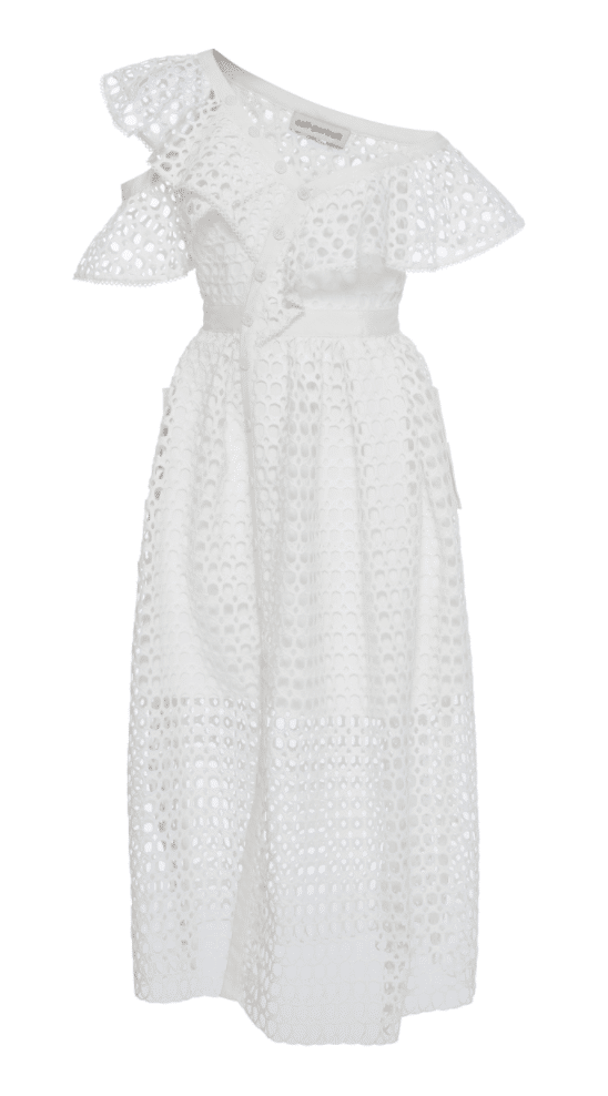 The Fashion Magpie Self Portrait White Asymmetric Dress