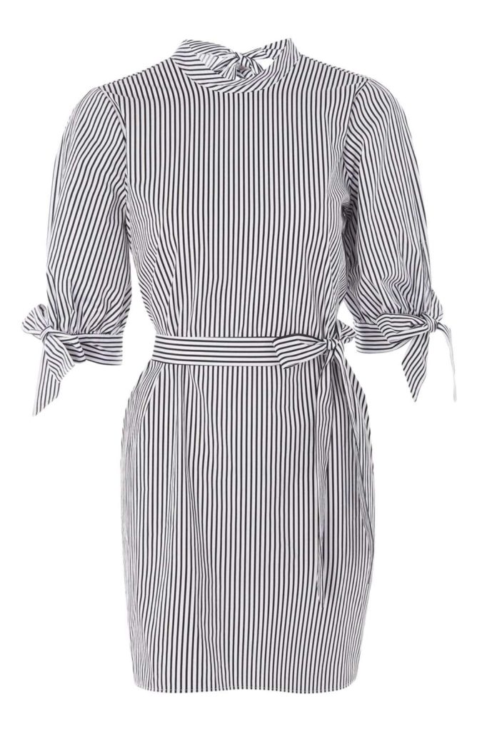 The Fashion Magpie Striped Belted Dress