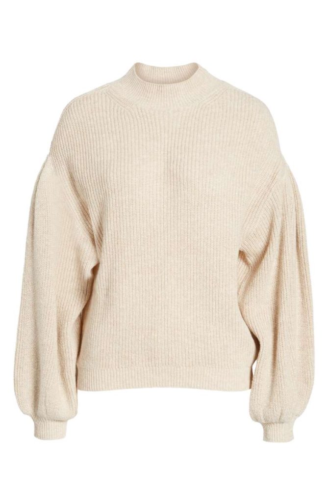 The Fashion Magpie Leith Blouson Sleeve Sweater
