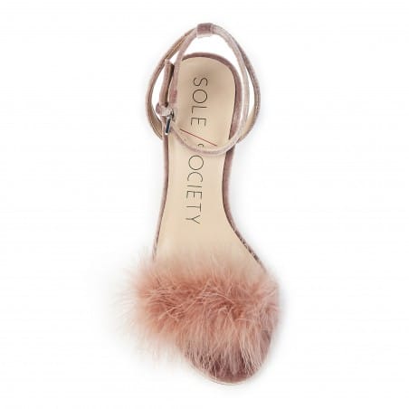 The Fashion Magpie Pink Marabou Heel