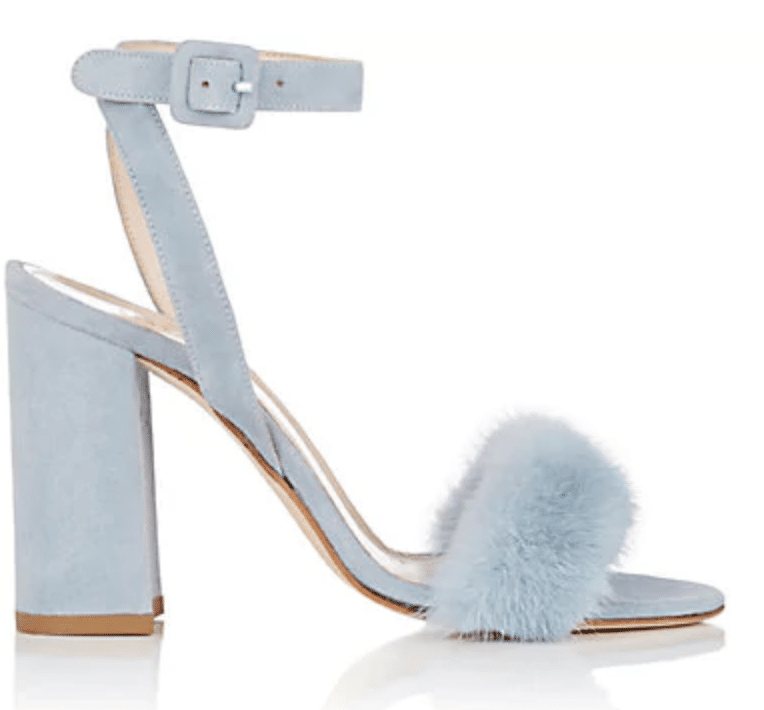 The Fashion Magpie Blue Fur Sandal