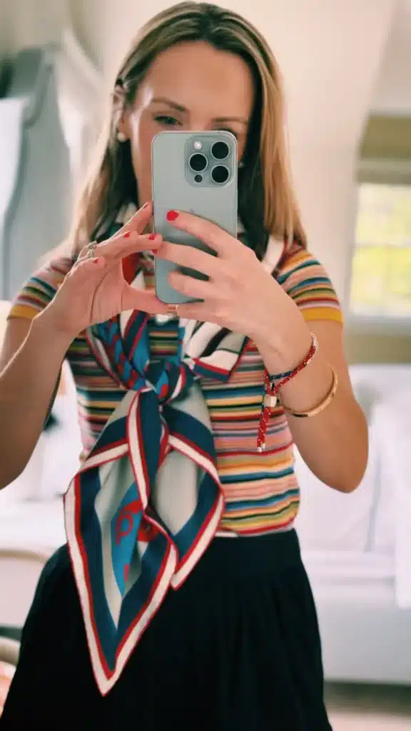 hermes scarf styling
