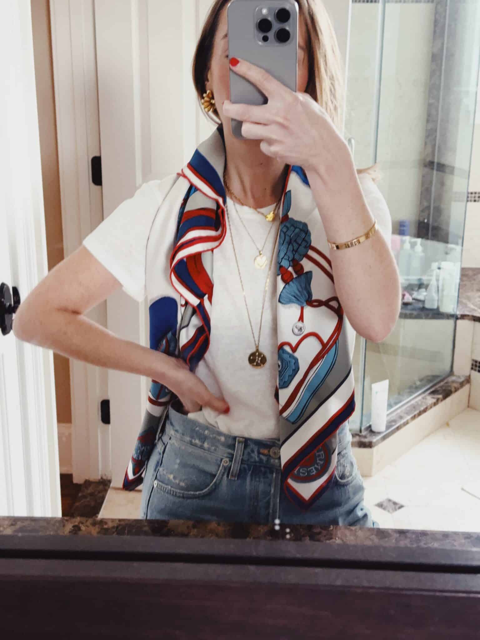 hermes scarf styling