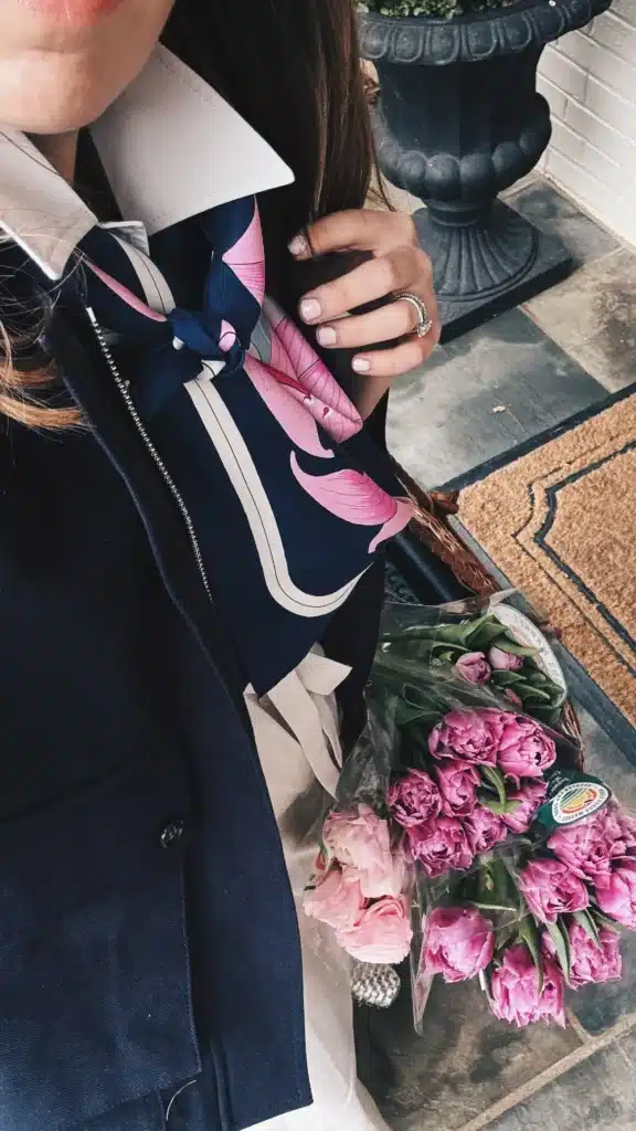 hermes scarf styling