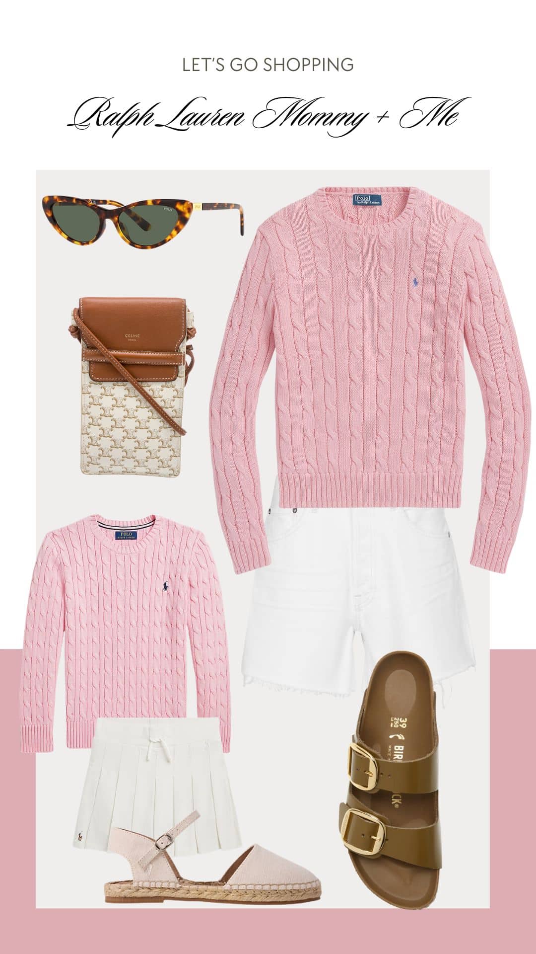 styling collage for mommy and me ralph lauren outfits