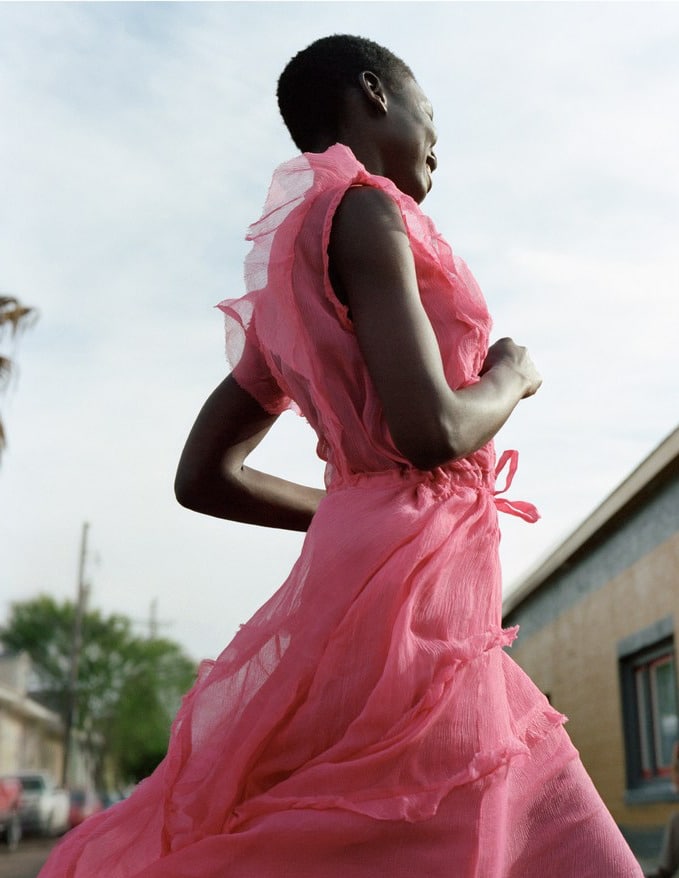 pink gauzey dress