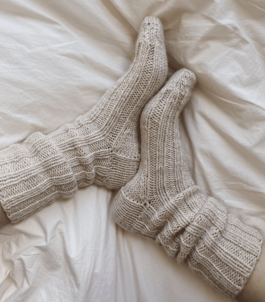 homemade knit socks
