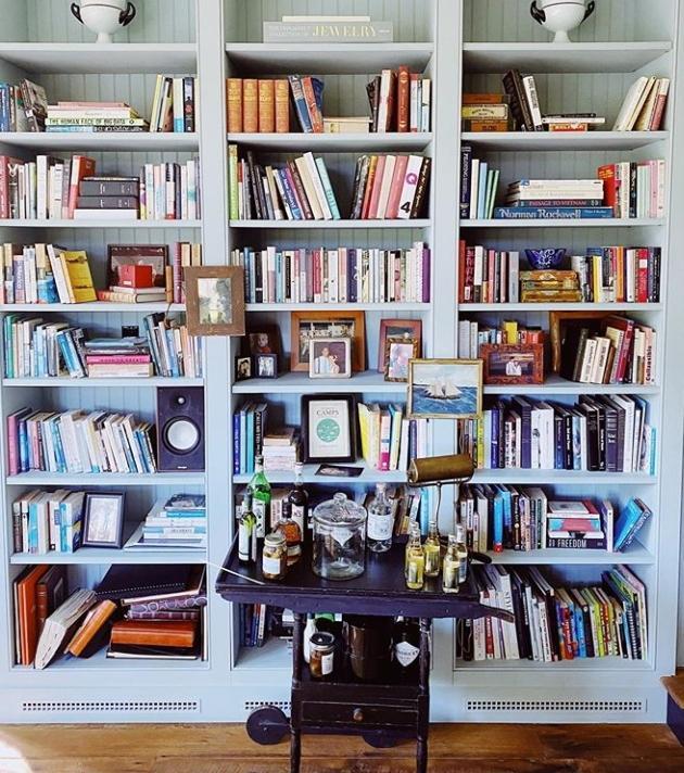 book shelf in home library