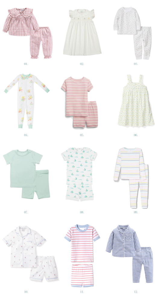 summer pajamas for little ones