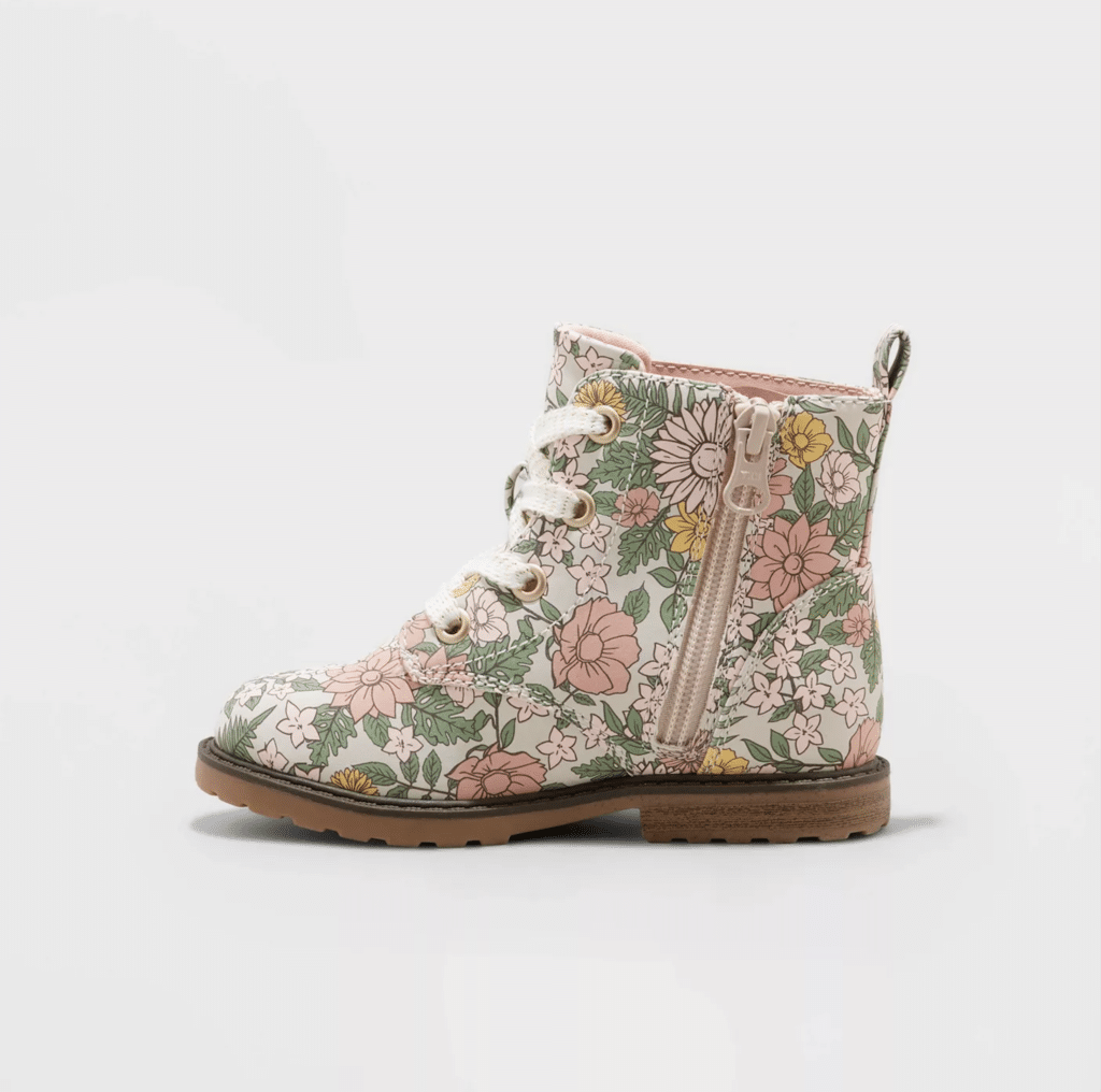 floral toddler boot