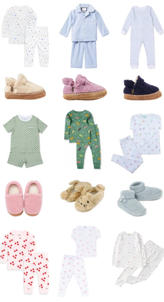cute childrens pajamas and slippers