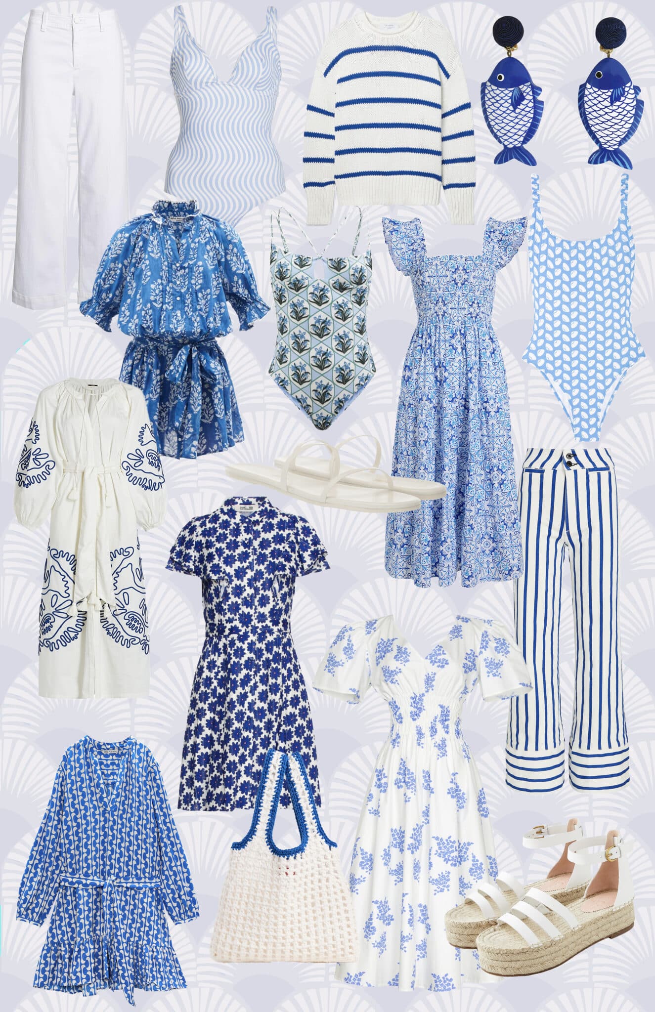 blue and white pieces for summer