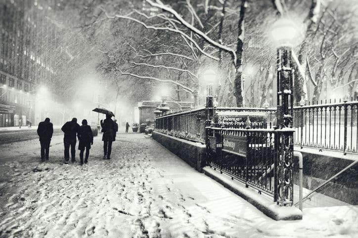 new york city in the snow