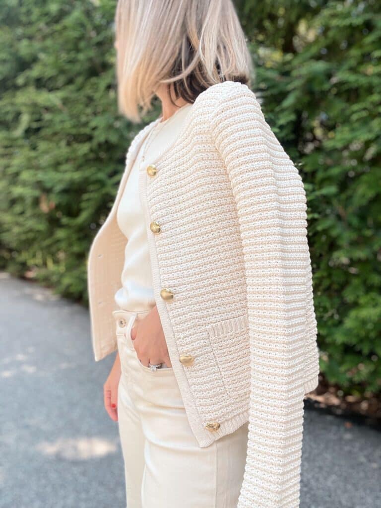 talbots textured cardigan