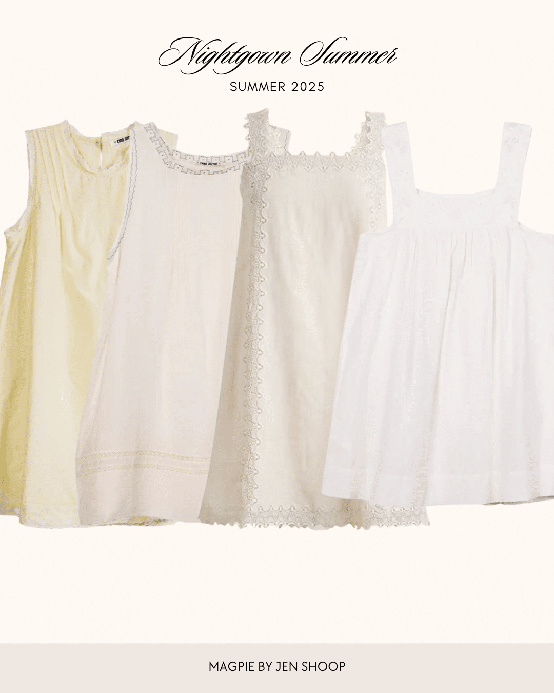 nightgown summer trend outfit collage