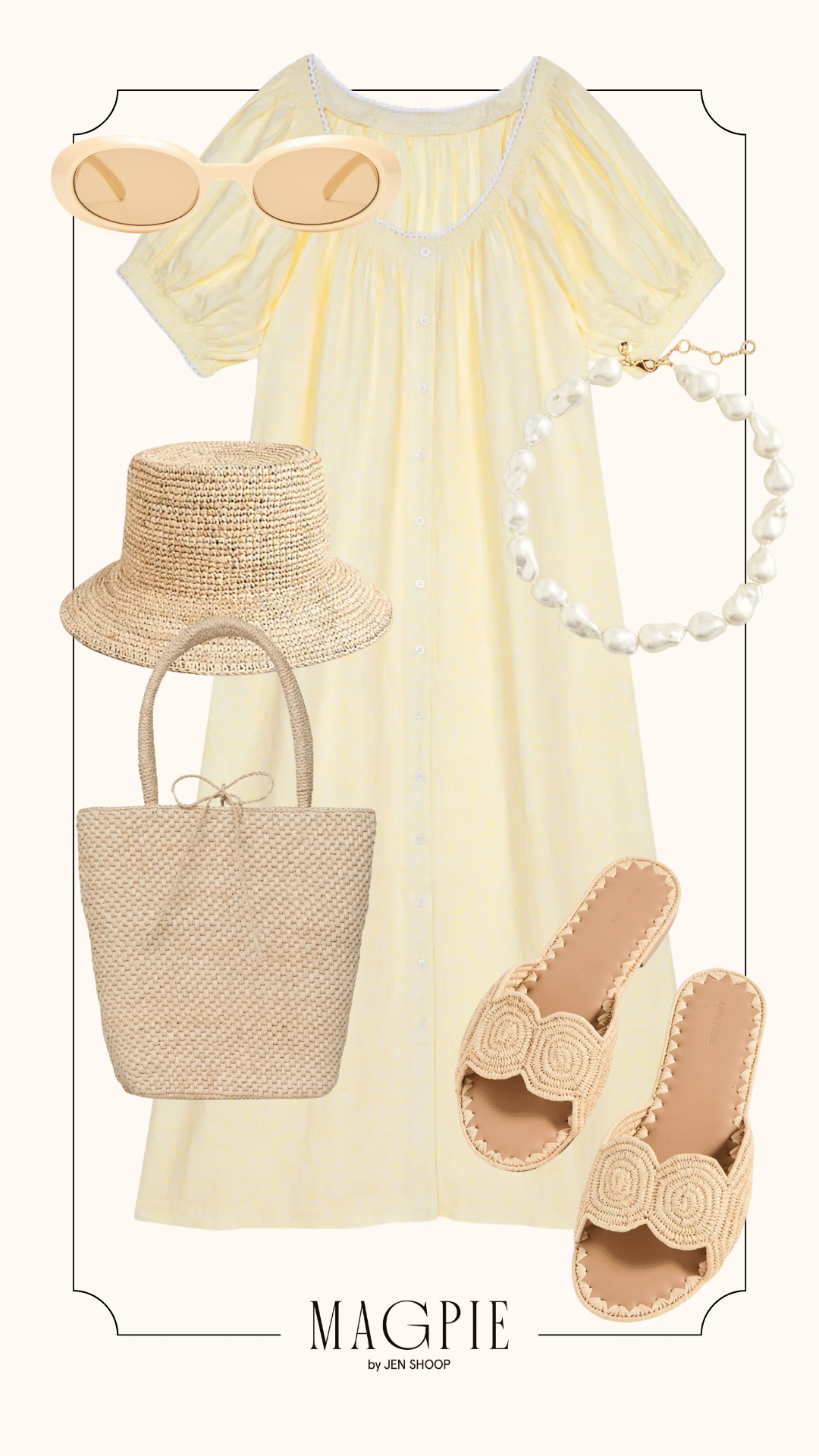 nightgown summer trend outfit collage