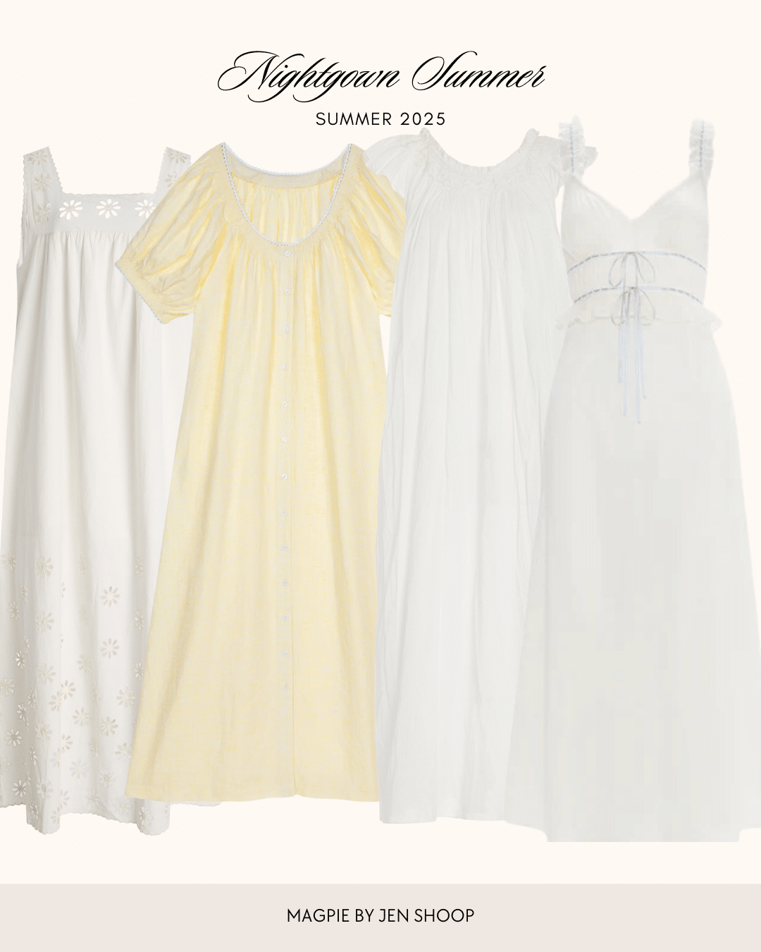 nightgown summer trend outfit collage