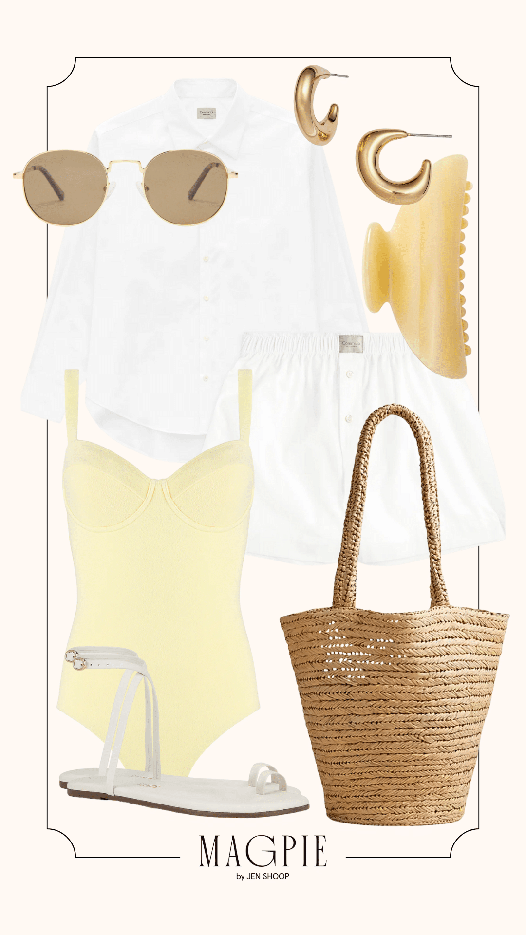 butter yellow fashion trend collage