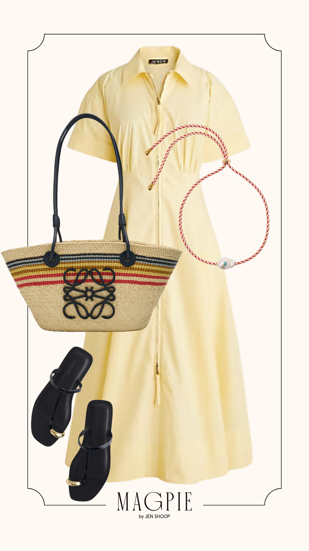 butter yellow fashion trend collage