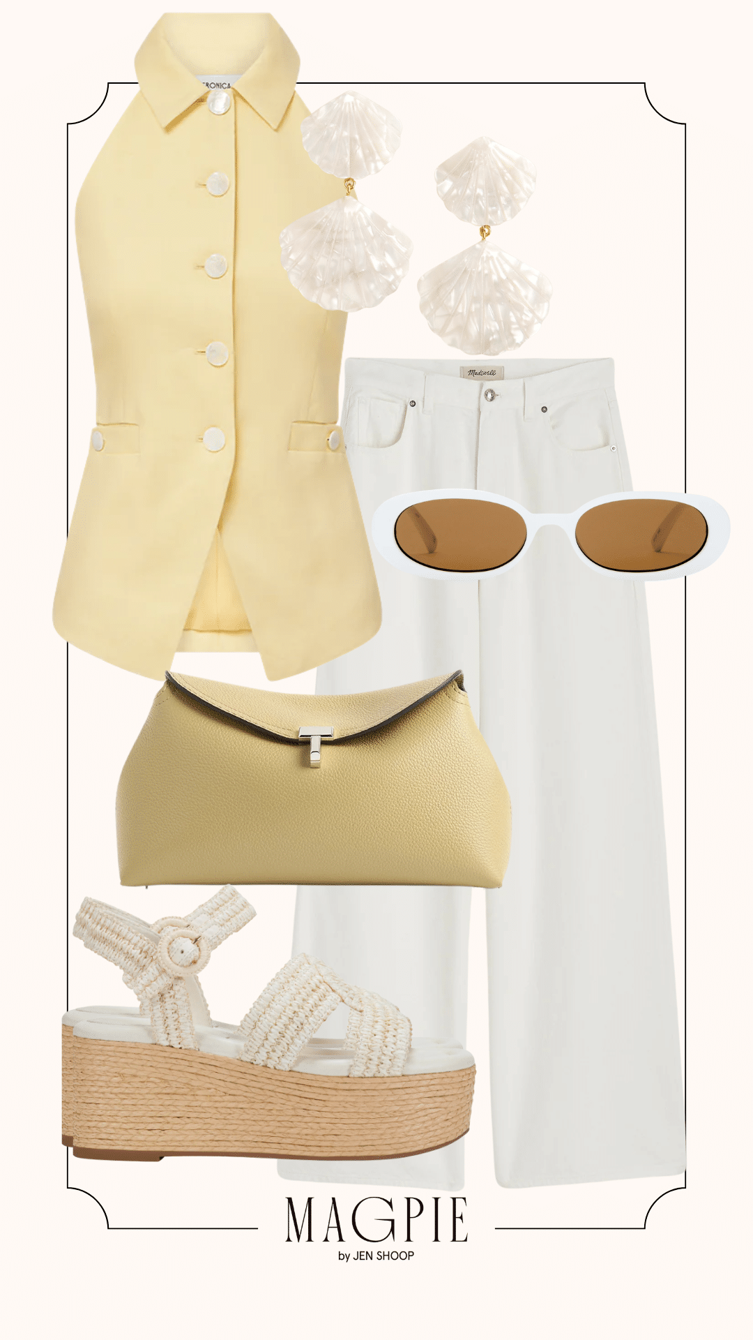 butter yellow fashion trend collage
