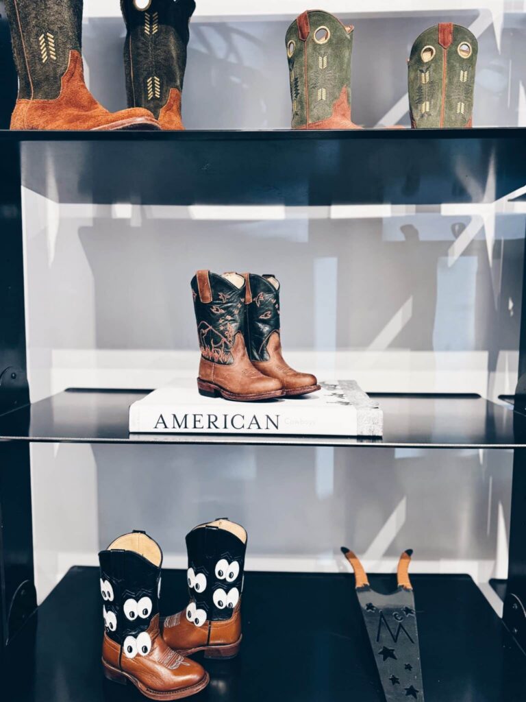 miron crosby kids boots on shelf shopping guide Aspen, Colorado