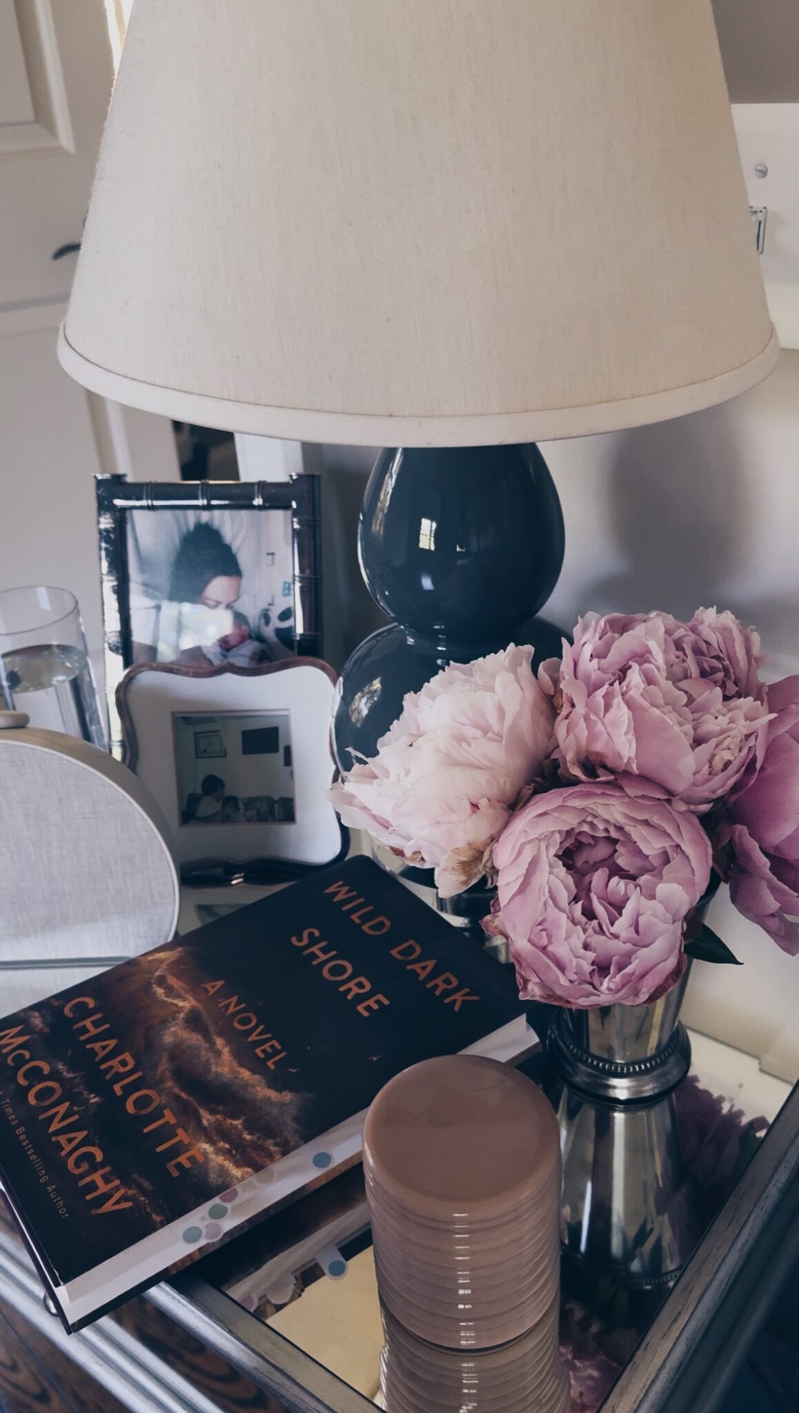 hatch restore on a bedside table