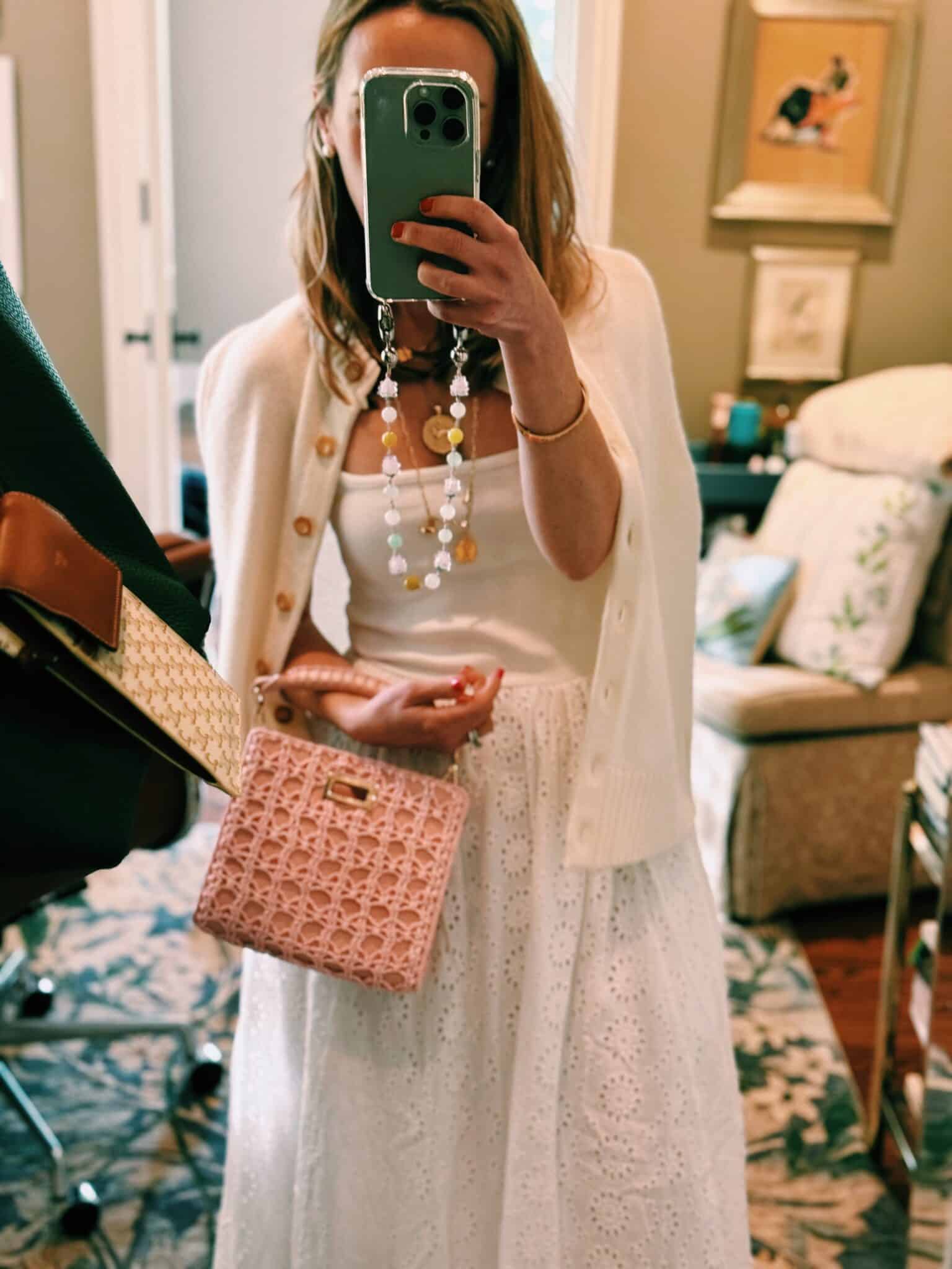 white eyelet summer dress