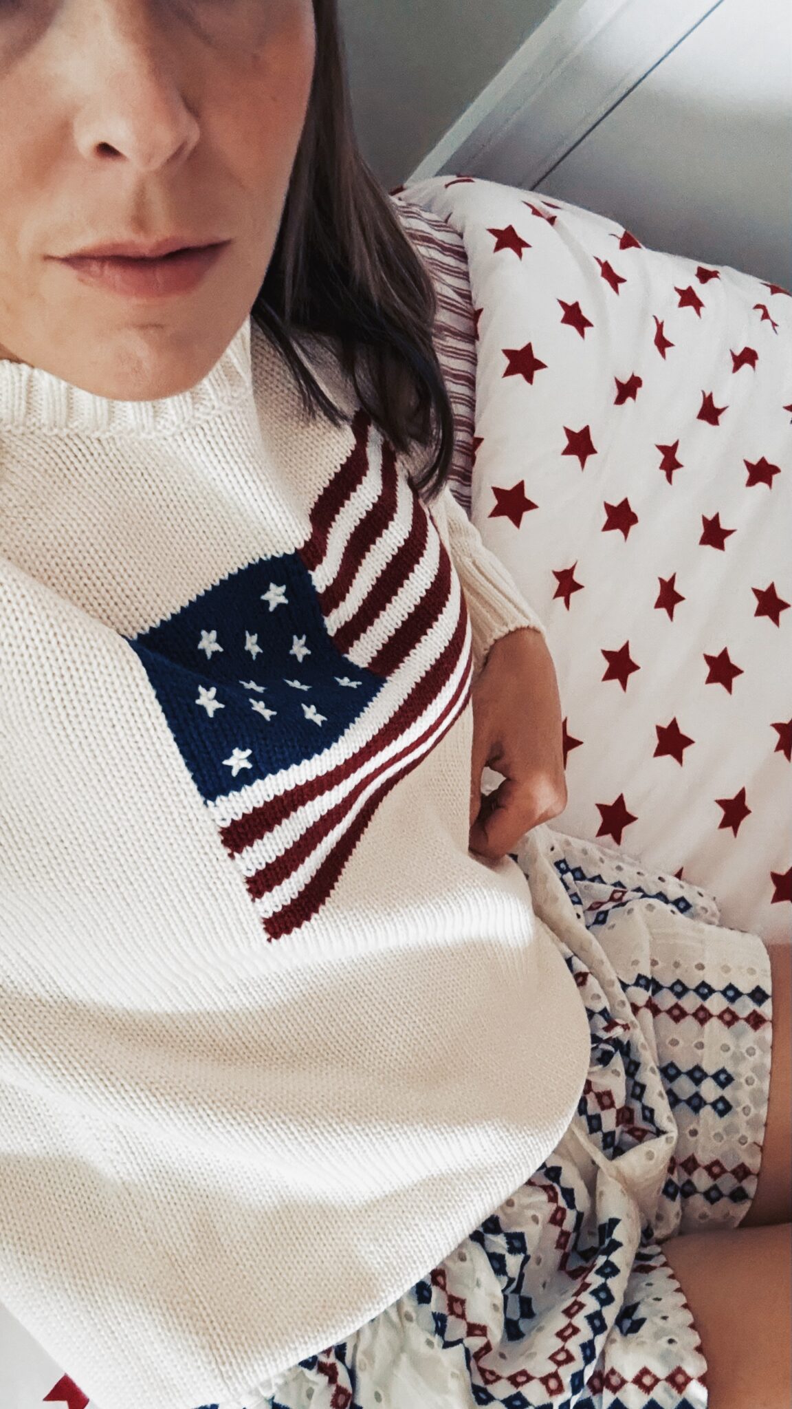 red white and blue ralph lauren sweater