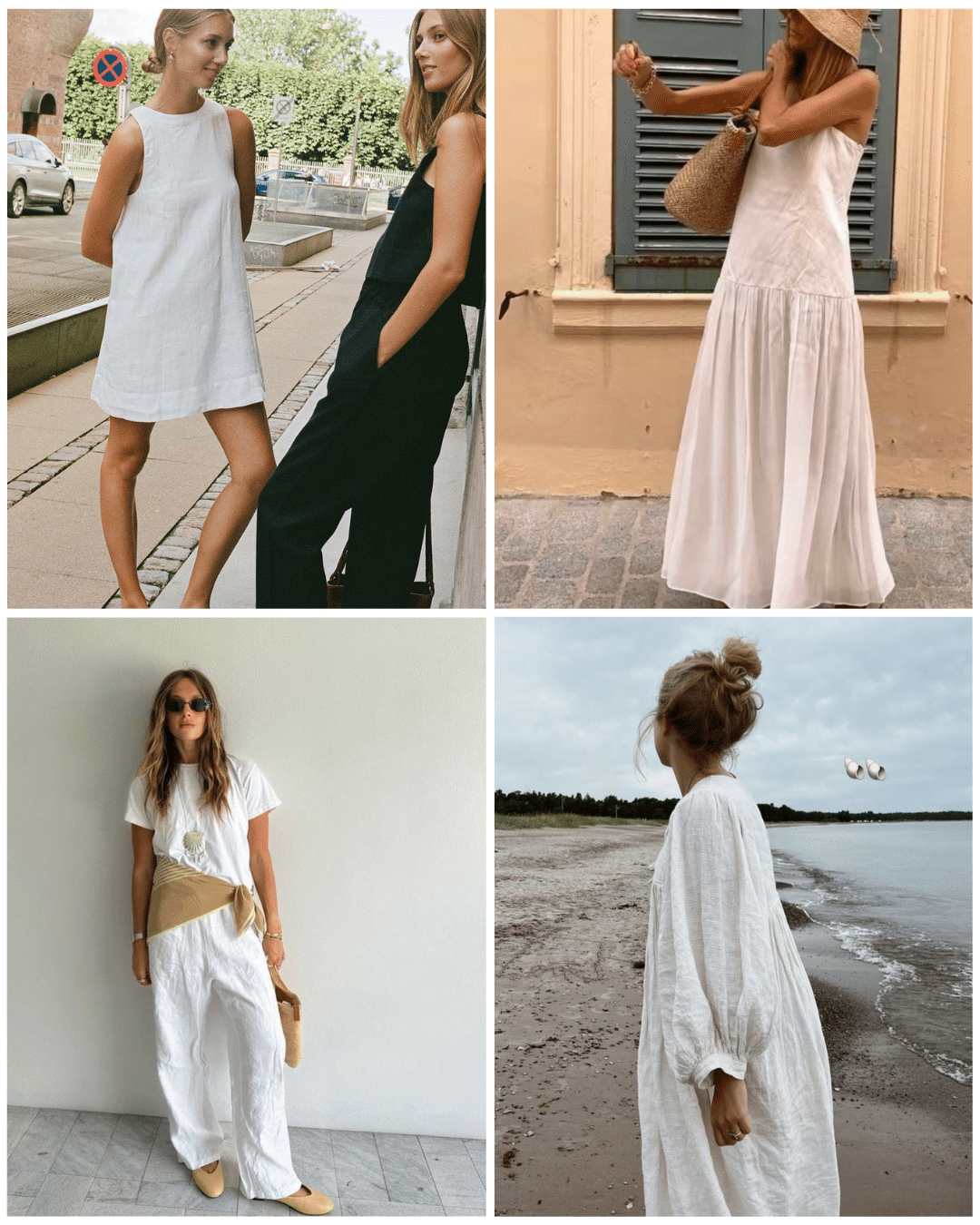 linen dress street style