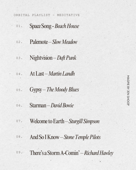 space inspired playlist
