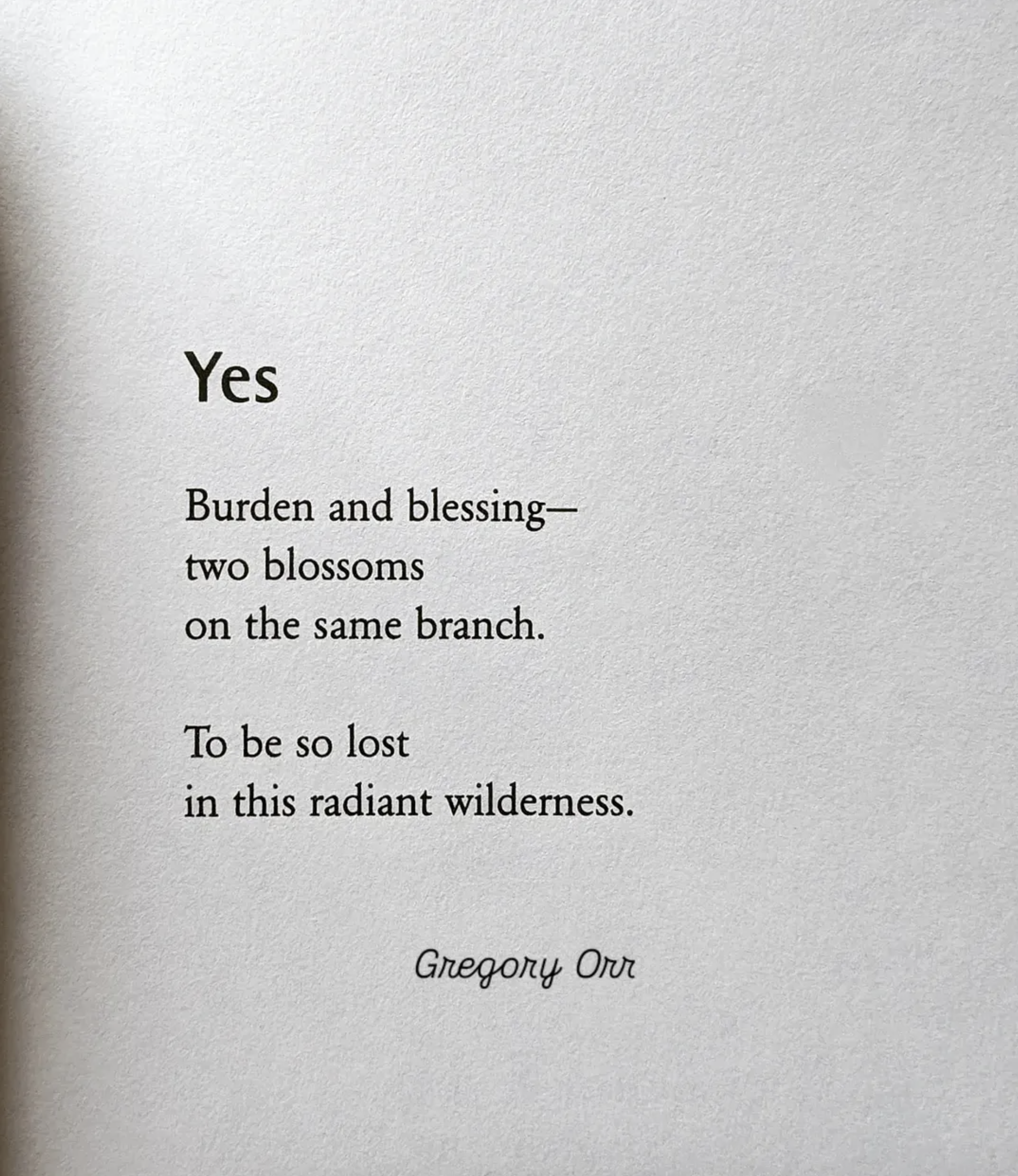 gregory orr yes poem
