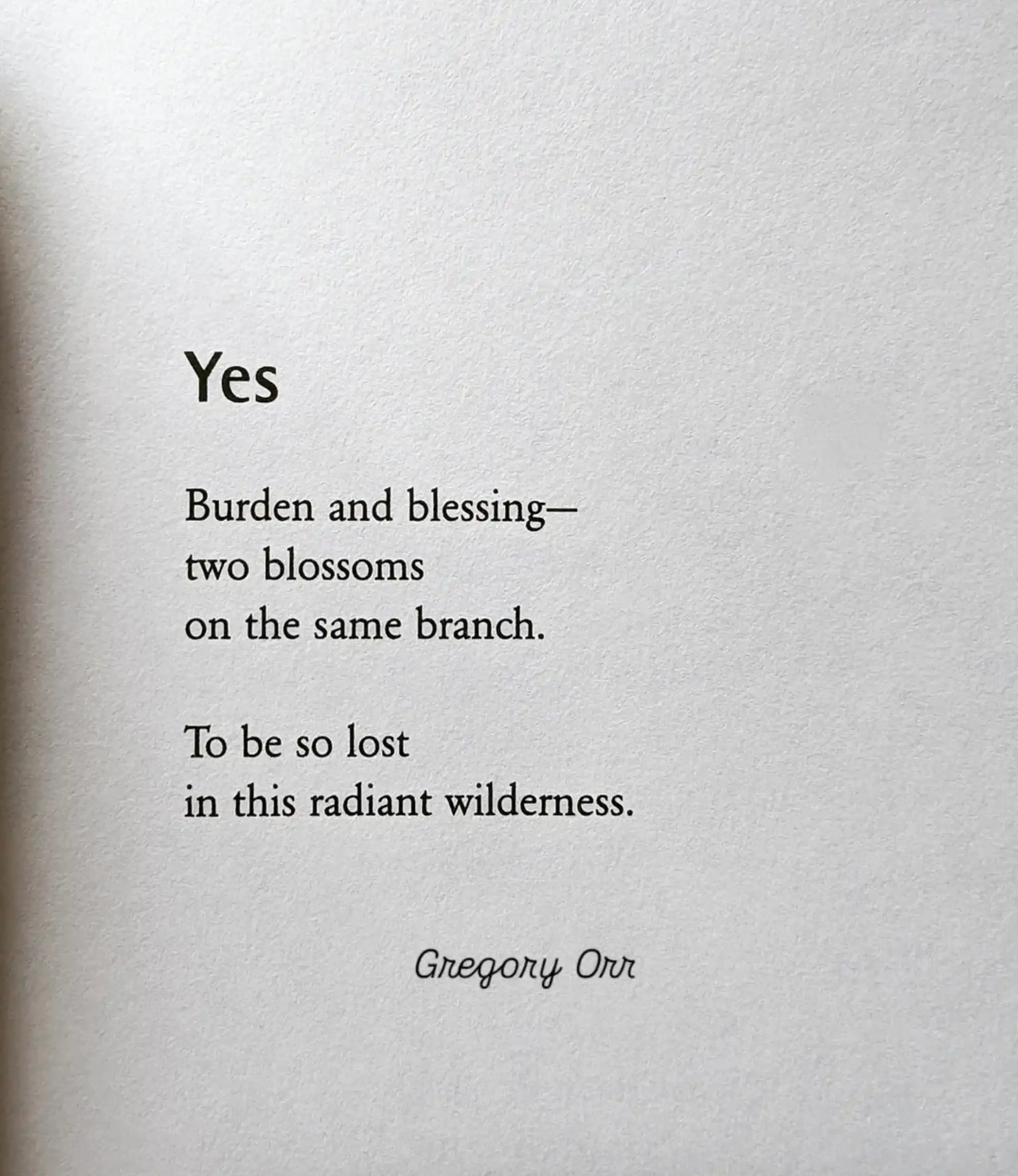 gregory orr yes poem