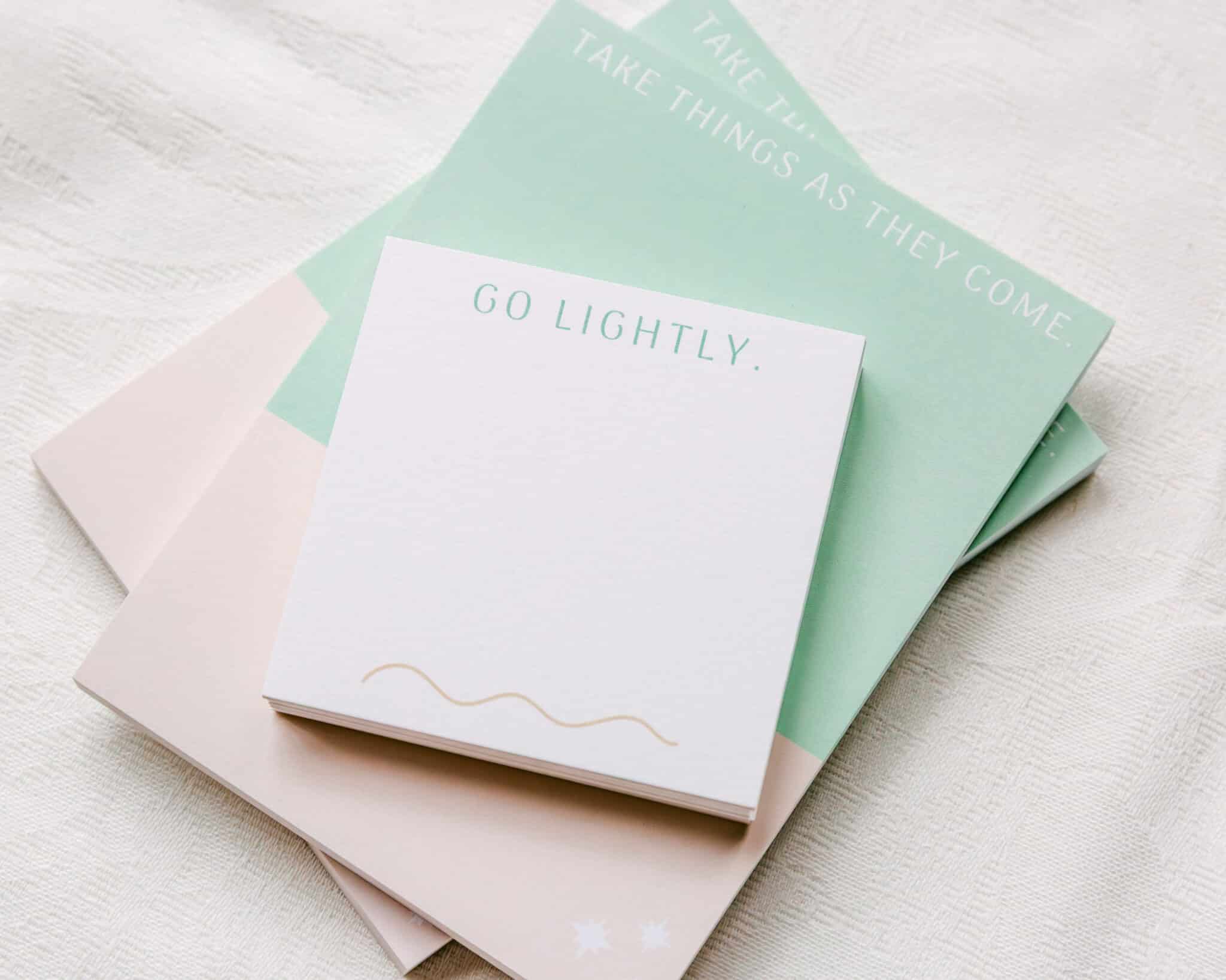 notepads with mantras