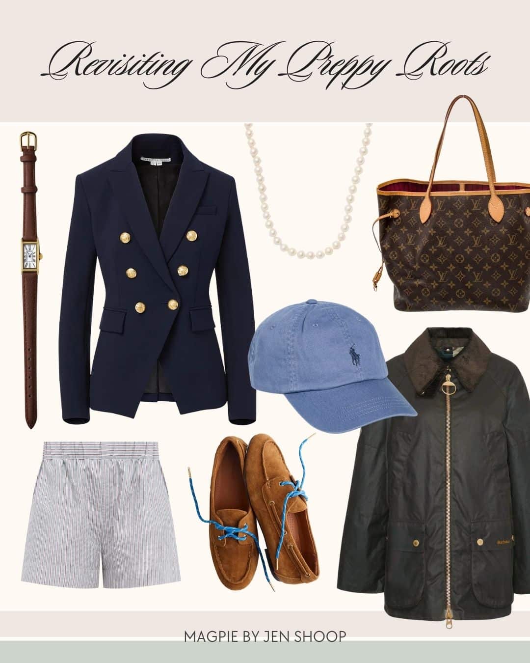 Preppy fashion trend collage fall 2025