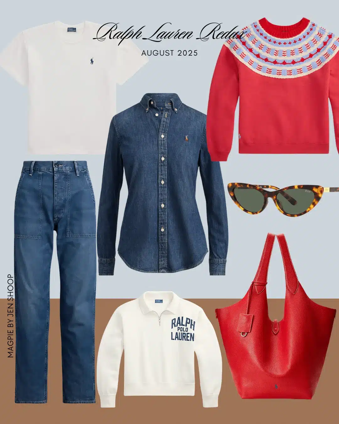 Ralph Lauren fashion collage