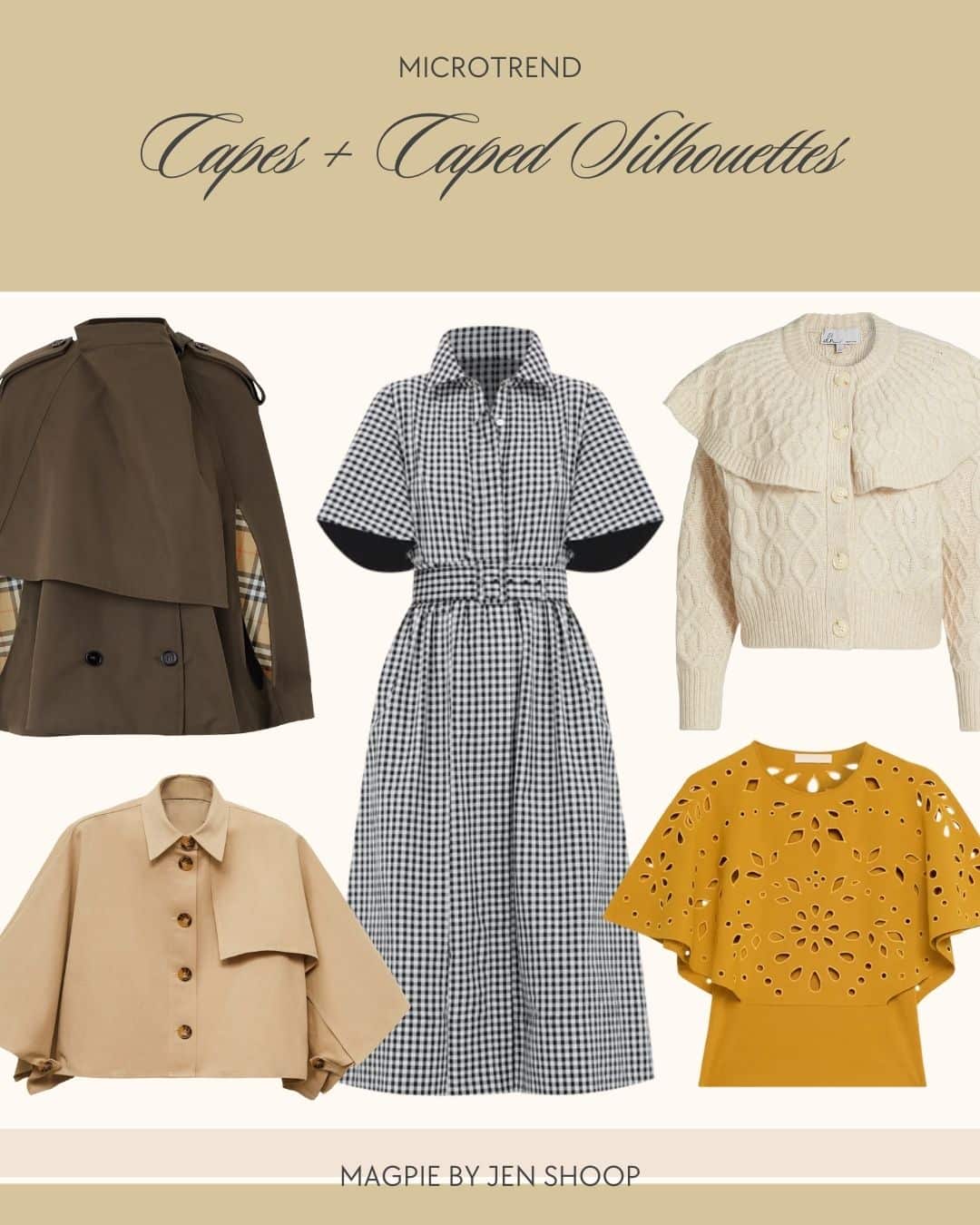 Fall cape trend collage